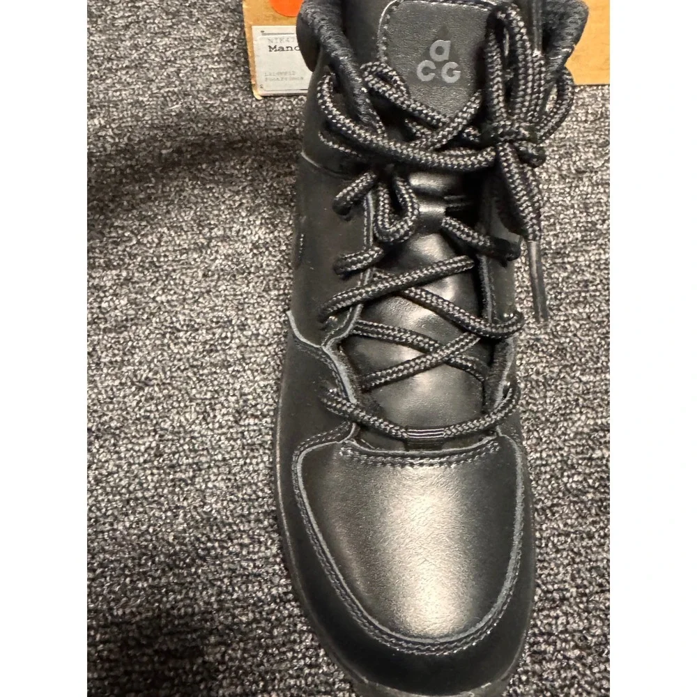Nike ACG Manoa Leather Boots Boys Black 472649-001 Size 1Y